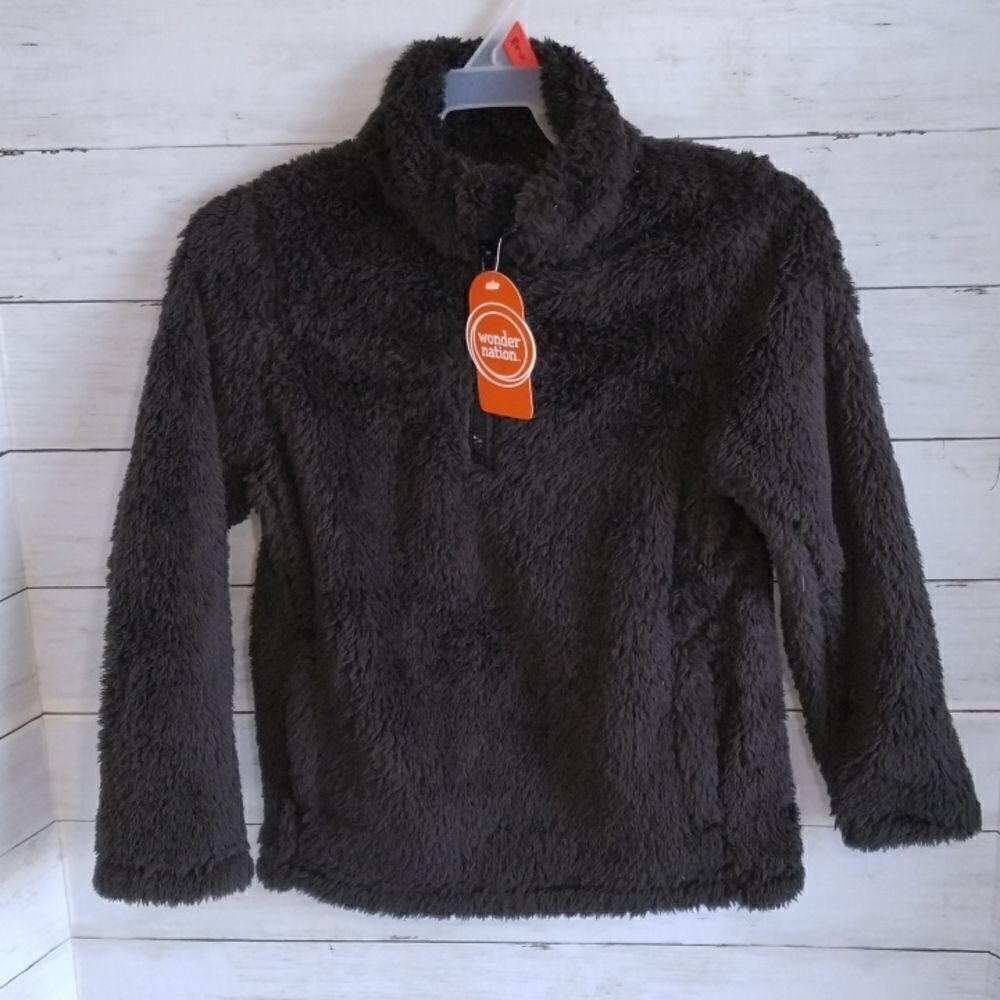 Little Girl Lightweight Fuzzy Pullover Jacket Coat Top
